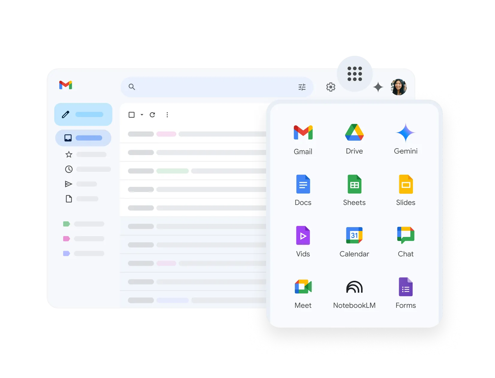 Gmail-ის ბიზნეს ელ.ფოსტის ინტერფეისი
